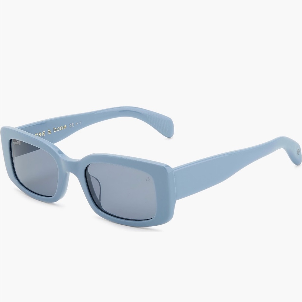 rag & bone Powder Blue Rectangular Sunglasses